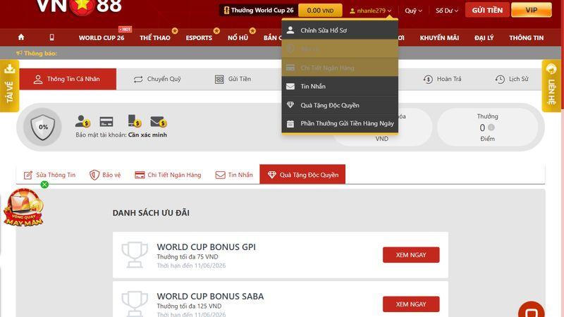 Hướng dẫn nạp tiền nhanh chóng