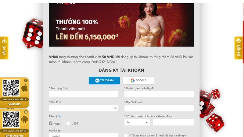 Hướng dẫn từng bước đăng ký VN88 mới