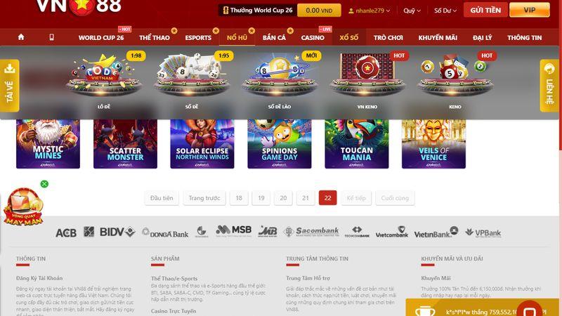 Khám phá các trò chơi nổ hũ hấp dẫn