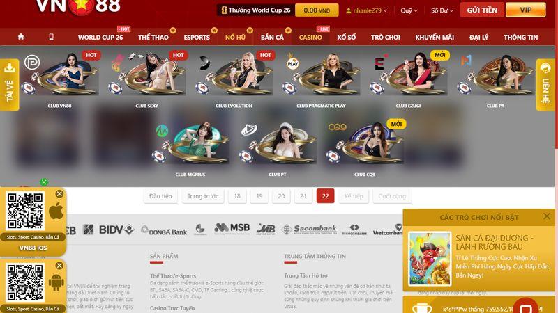 Trải nghiệm thắng lớn tại VN88